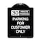 Signmission 30 Minutes Parking Parking for Customers Heavy-Gauge Aluminum Sign, 24" x 18", BW-1824-24422 A-DES-BW-1824-24422 - alternate 1